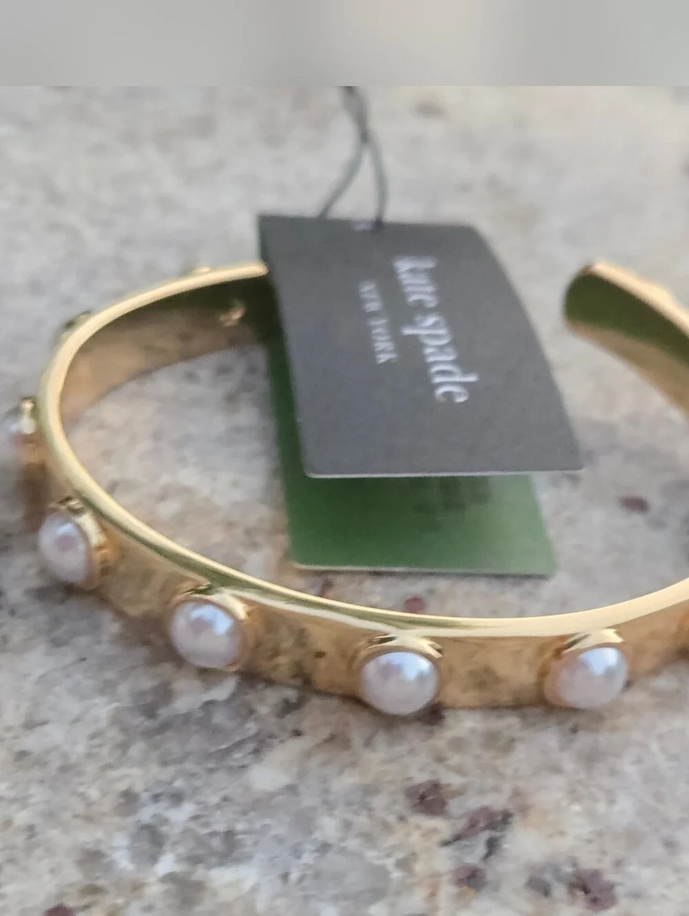 NWT Kate Spade tagalong cuff bracelet pearl - Picture 6 of 9